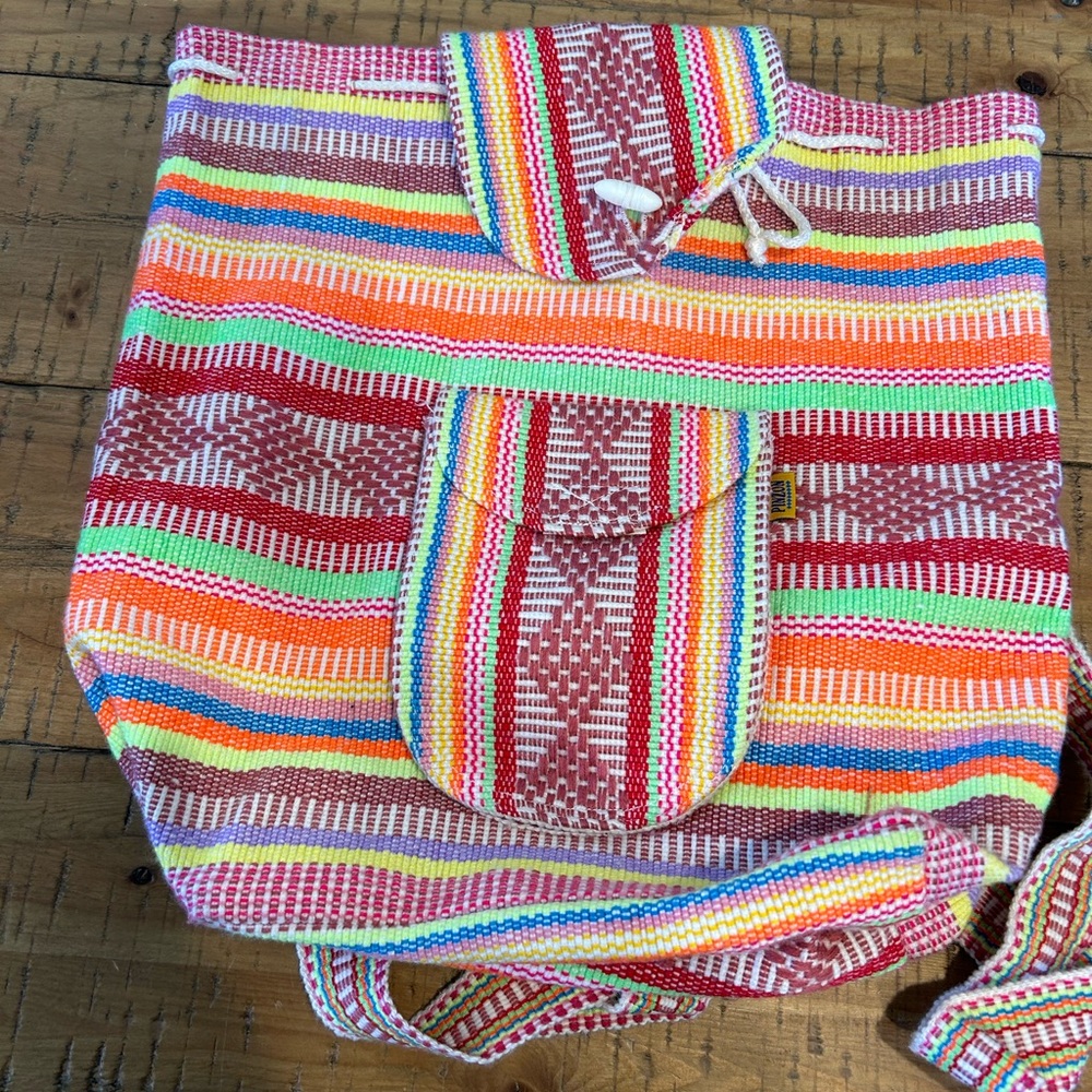 Free People style BACKPACK , HIPPIE GEAR, woven